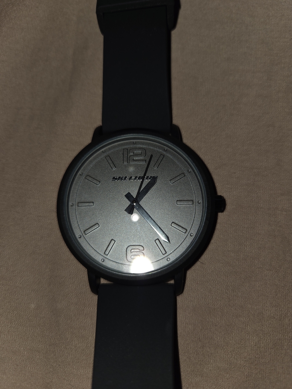Skechers Minimalist Black Silicone Strap Watch